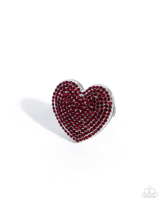 Coming Soon - Reliable Romance - Red - Paparazzi Heart Ring