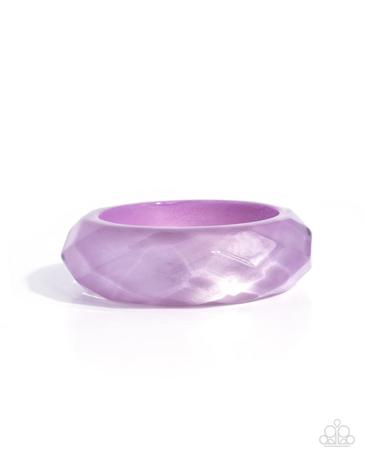 Clear Clairvoyance - Purple - Paparazzi Bangle Bracelet
