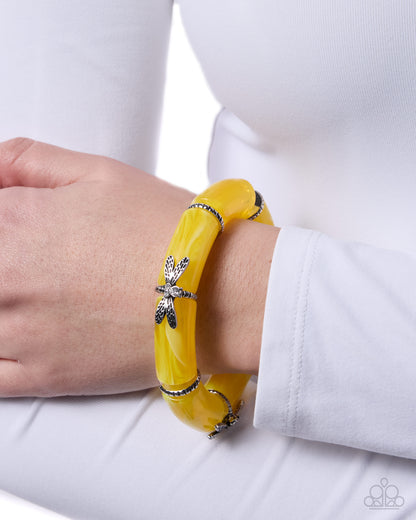 Delicate Dragonfly - Yellow - Paparazzi Bracelet