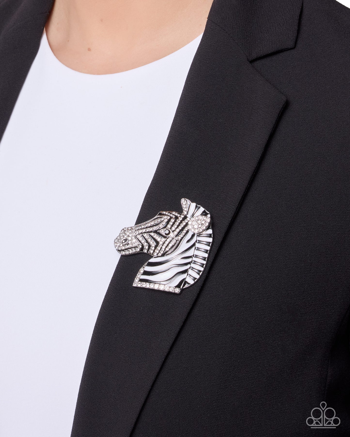 Zebra Pen - Black - Paparazzi Brooch