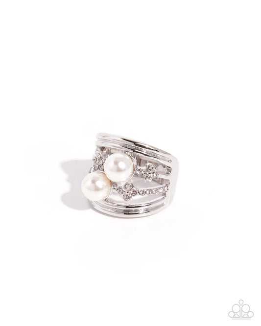 Poised Pedigree - White - Paparazzi Ring