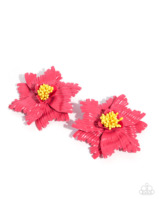 Spring Soliloquy - Pink - Paparazzi Post Earrings