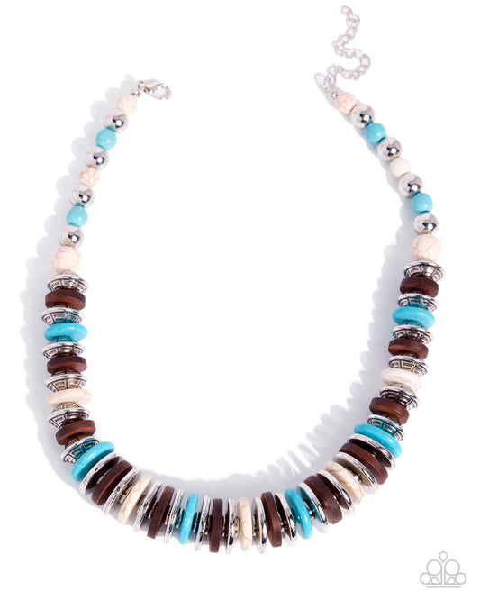 Rustic Release - White - Paparazzi Necklace