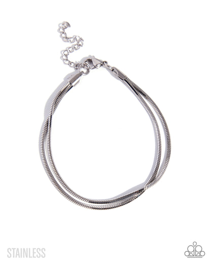 Illusive Industry - Silver Necklace and Sassy Sensei -Silver Bracelet Set