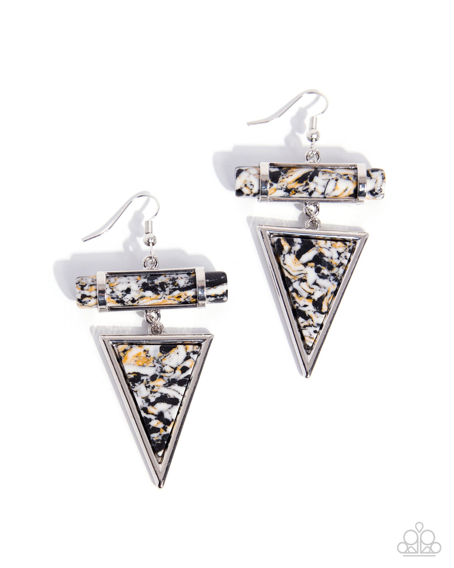 Triangle Tango - Multi - Paparazzi Earrings