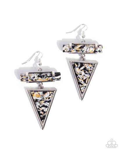 Triangle Tango - Multi - Paparazzi Earrings