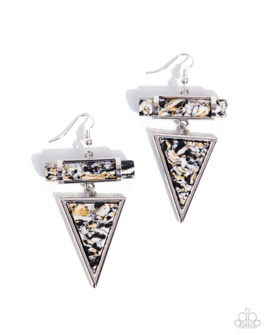 Triangle Tango - Multi - Paparazzi Earrings