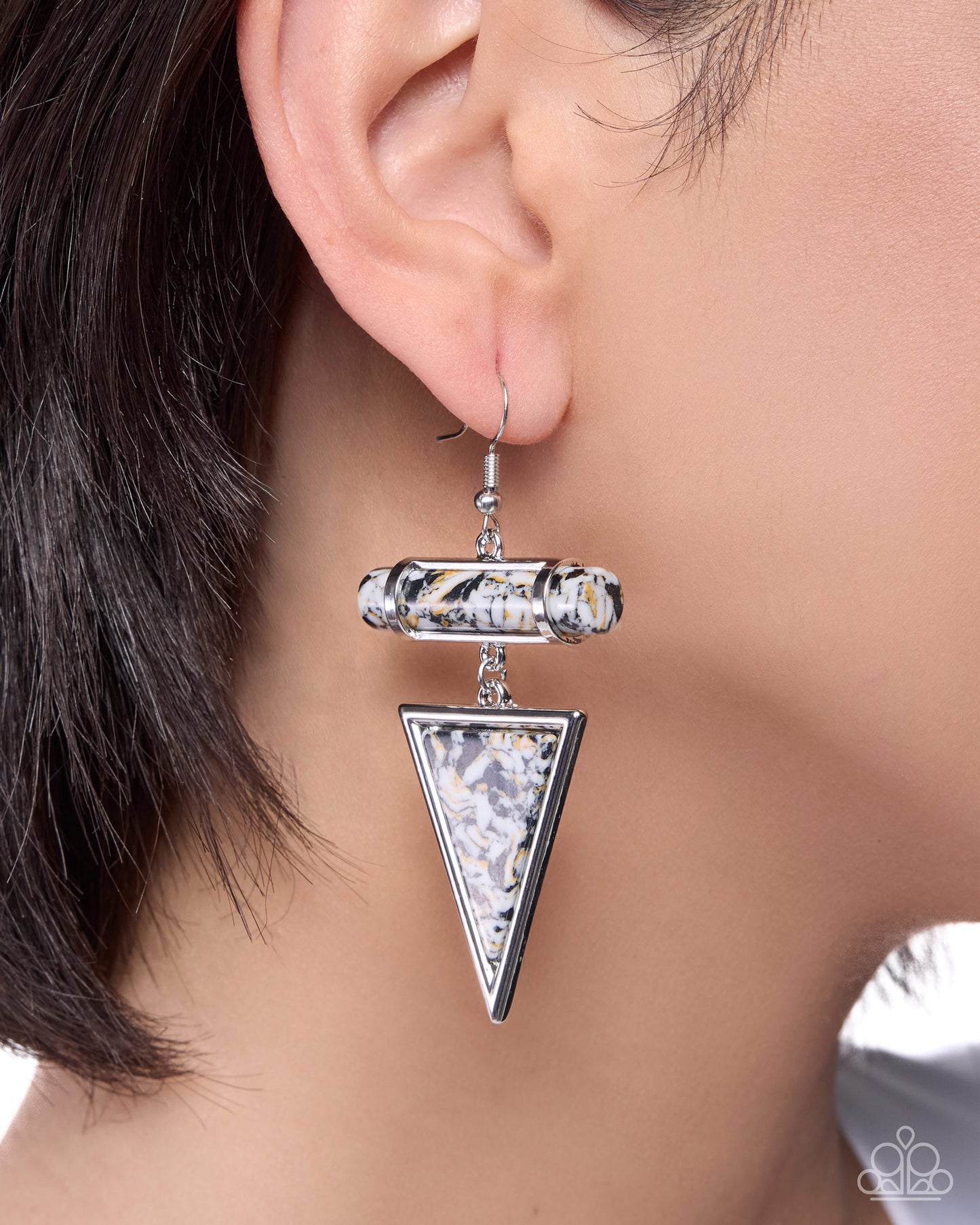 Triangle Tango - Multi - Paparazzi Earrings