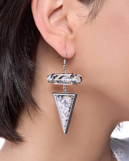 Triangle Tango - Multi - Paparazzi Earrings