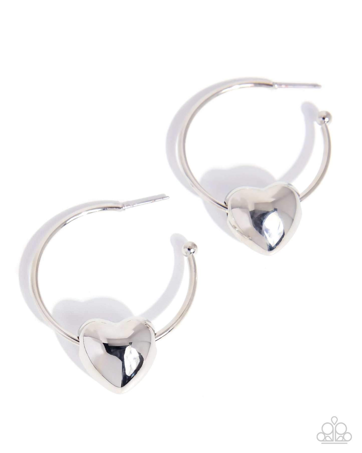 Group Date - Silver Necklace and Fond Feature Silver Hoop Earring Set