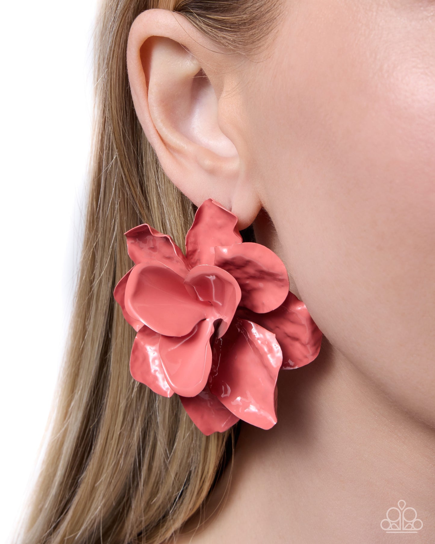 Petaled Pitch - Pink - Paparazzi Post Earrings