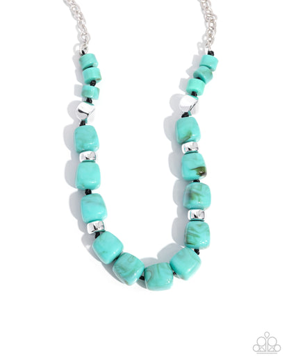 Dramatic Dare - Blue - Paparazzi Necklace