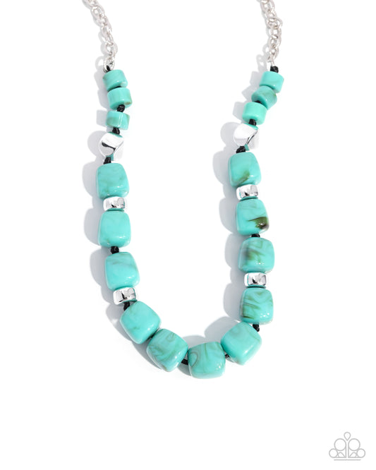 Dramatic Dare - Blue - Paparazzi Necklace