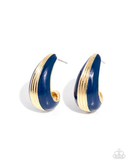 Coming Soon - Nuanced Beginnings - Blue - Paparazzi Hoop Earrings