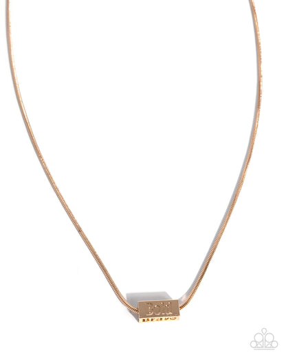 Loyal to the End - Gold - Paparazzi Necklace