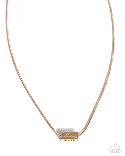 Loyal to the End - Gold - Paparazzi Necklace
