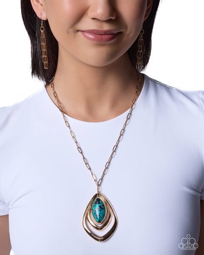 Coming Soon - Stony Showgirl - Green - Paparazzi Necklace