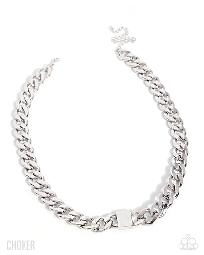 Coming Soon - Rebellious Reaction - Silver - Paparazzi Necklace