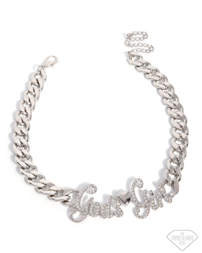 Coming Soon - Shimmery Self-Worth - White - Paparazzi Choker Necklace