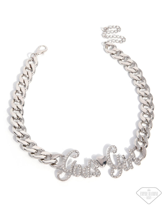Coming Soon - Shimmery Self-Worth - White - Paparazzi Choker Necklace