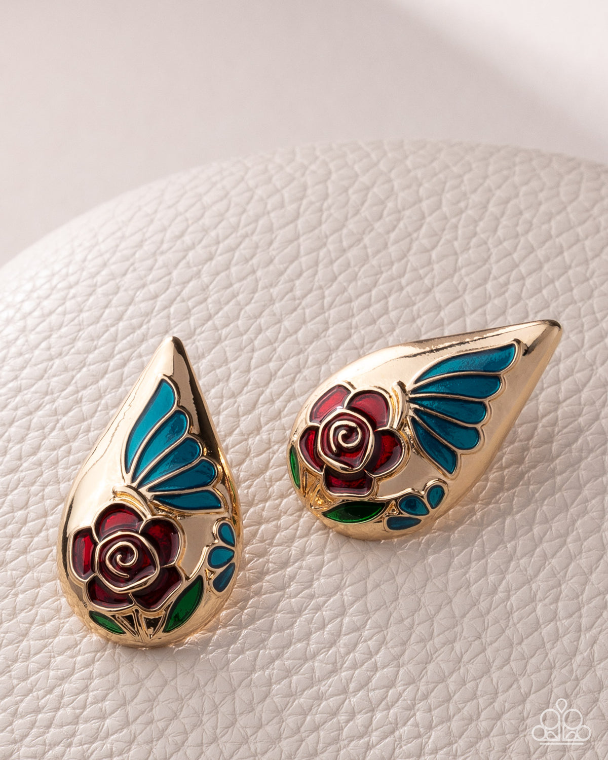 Ornamental Obligato - Multi - Paparazzi Post Earrings