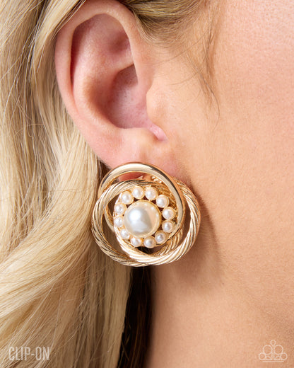 Cominh Soon - Hypnotic Haute - Gold - Paparazzi Clip Ons