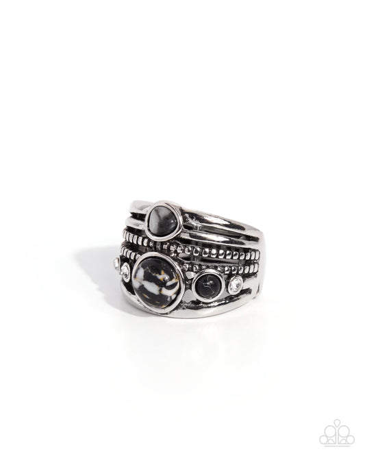 Out of BANDS - Black - Paparazzi Ring