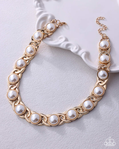Poised Parade - Gold - Paparazzi Choker Necklace