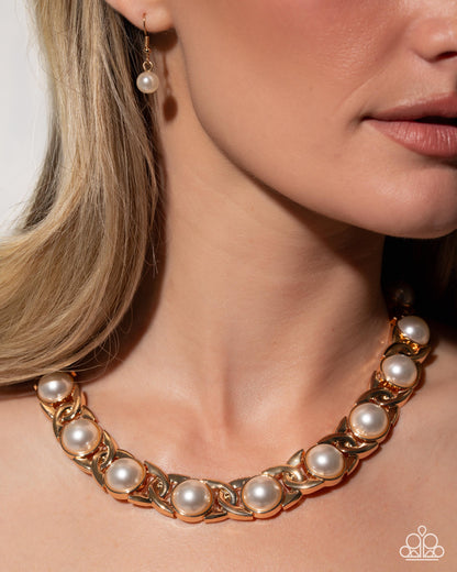Poised Parade - Gold - Paparazzi Choker Necklace