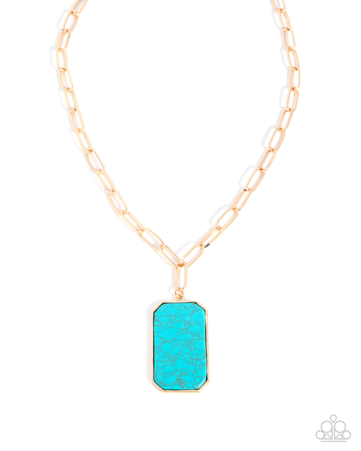 Coming Soon - Rustic Red Carpet - Gold Necklace and Square Spell Gold Cuff Bracelet Set (2-Piece)