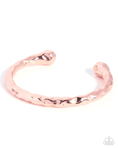 Restful Rose - Copper Necklace and Hammered Haul Copper Bracelet Set