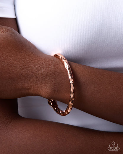 Restful Rose - Copper Necklace and Hammered Haul Copper Bracelet Set