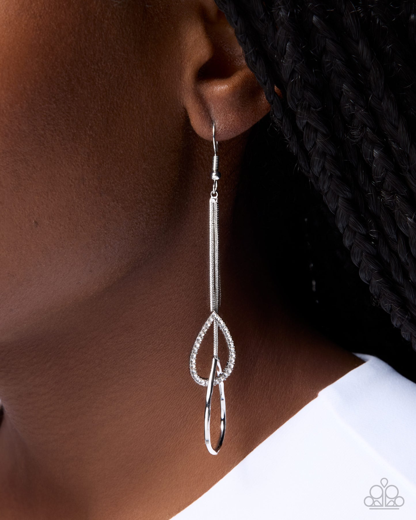 Coming Soon - Teardrop Teacher - White - Paparazzi Fish Hook Earrings