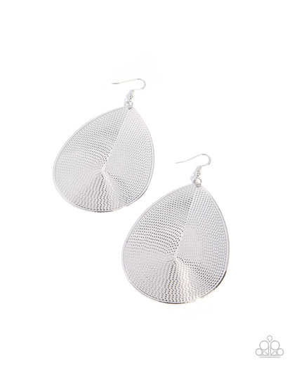 Coming Soon - Stamped Sensation - Silver - Paparazzi Earrings