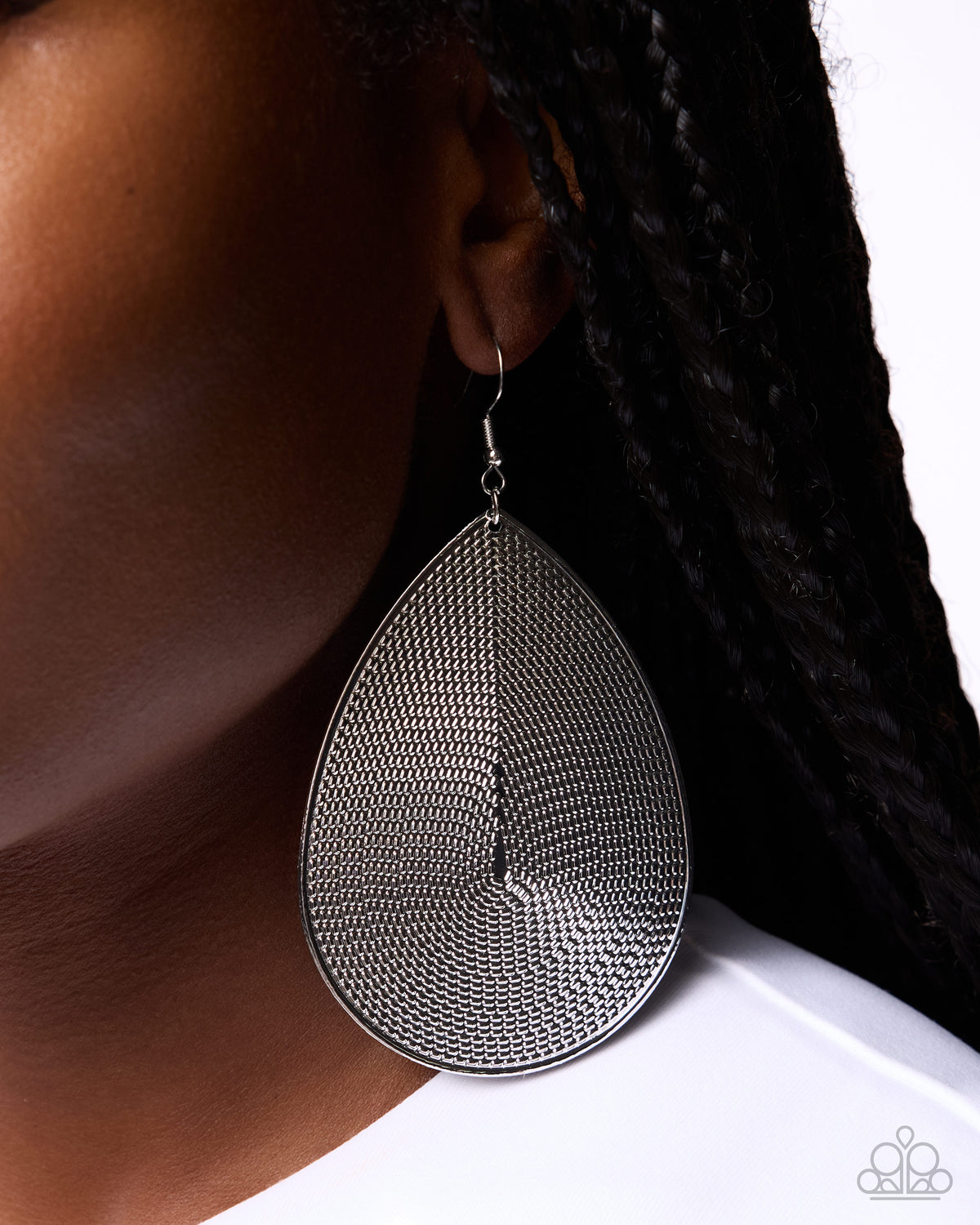 Coming Soon - Stamped Sensation - Silver - Paparazzi Earrings