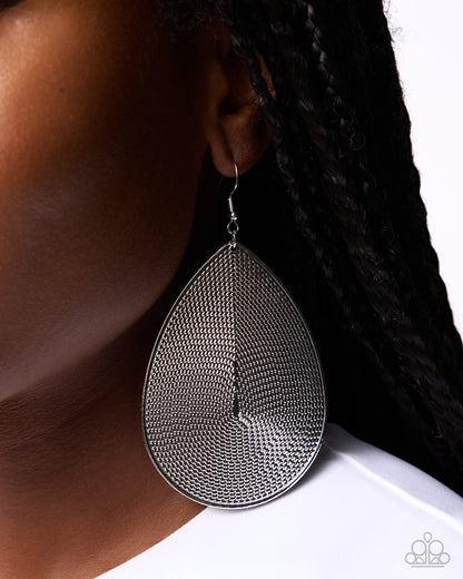Coming Soon - Stamped Sensation - Silver - Paparazzi Earrings