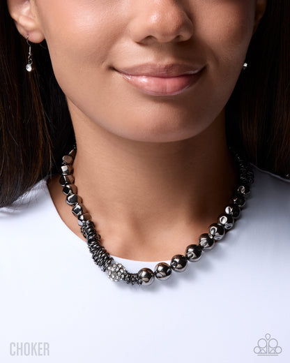 Fierce Flair - Black - Paparazzi Necklace