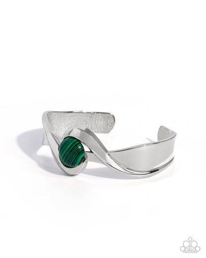 Utterly Enchanted Green Bracelet  and Stone Selfie - Green Paparazzi Ring Set (2-Piece)