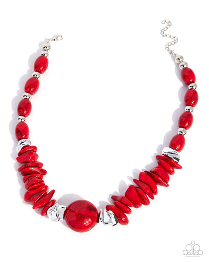 Respectful Reputation - Red - Paparazzi Necklace