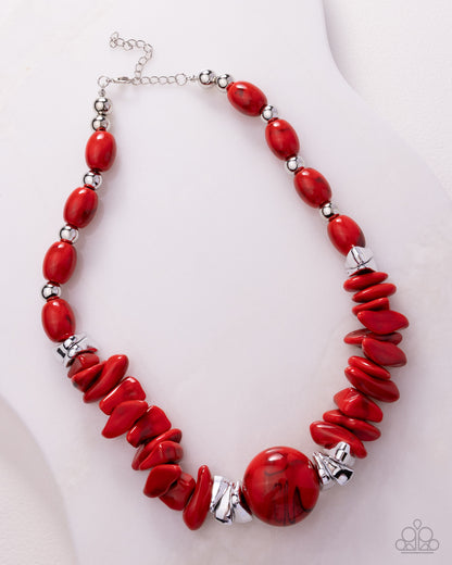 Respectful Reputation - Red - Paparazzi Necklace