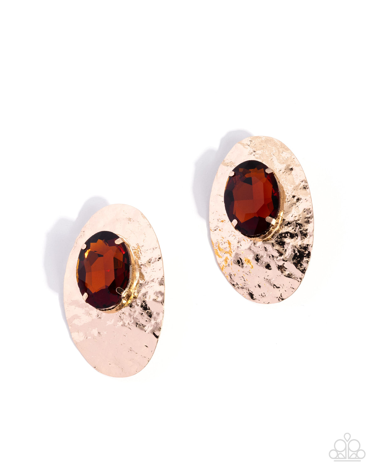 Coming Soon - Ornately Oversized - Brown - Paparazzi Post Earrings