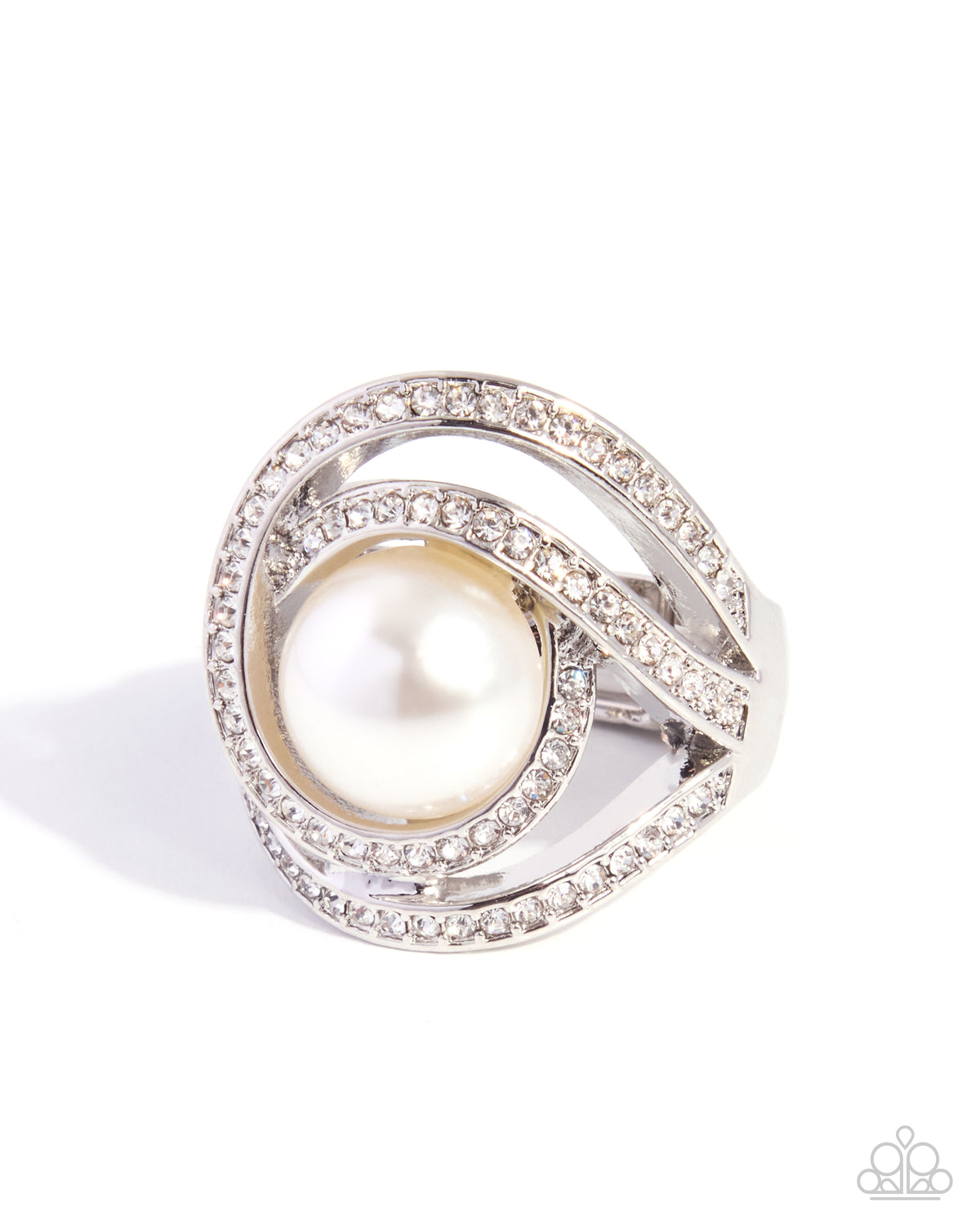 Subjective Swirl - White - Paparazzi Ring