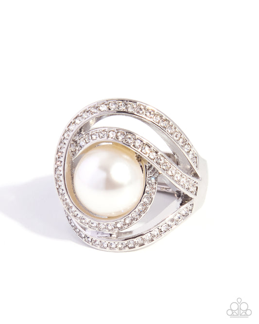 Subjective Swirl - White - Paparazzi Ring