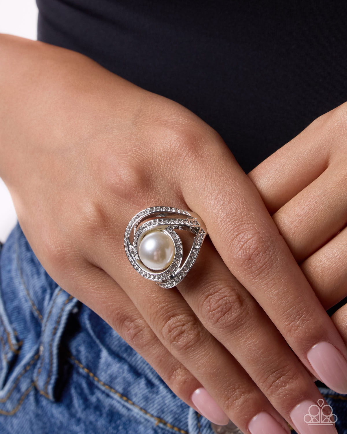 Subjective Swirl - White - Paparazzi Ring
