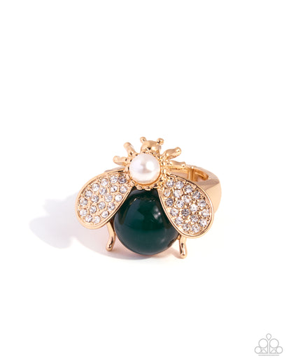 Balanced Bug - Green - Paparazzi Ring