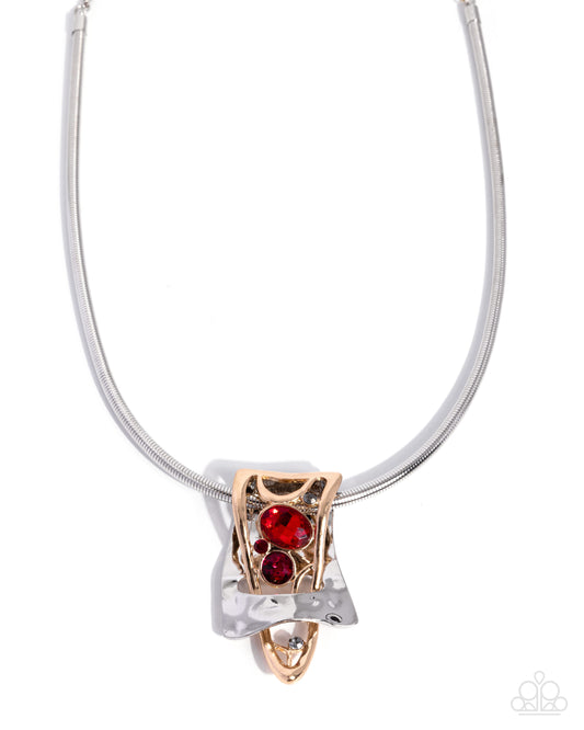 Bold Ballad - Red - Paparazzi Necklace