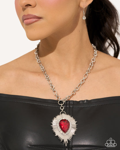 Sunburst State - Red - Paparazzi Necklace