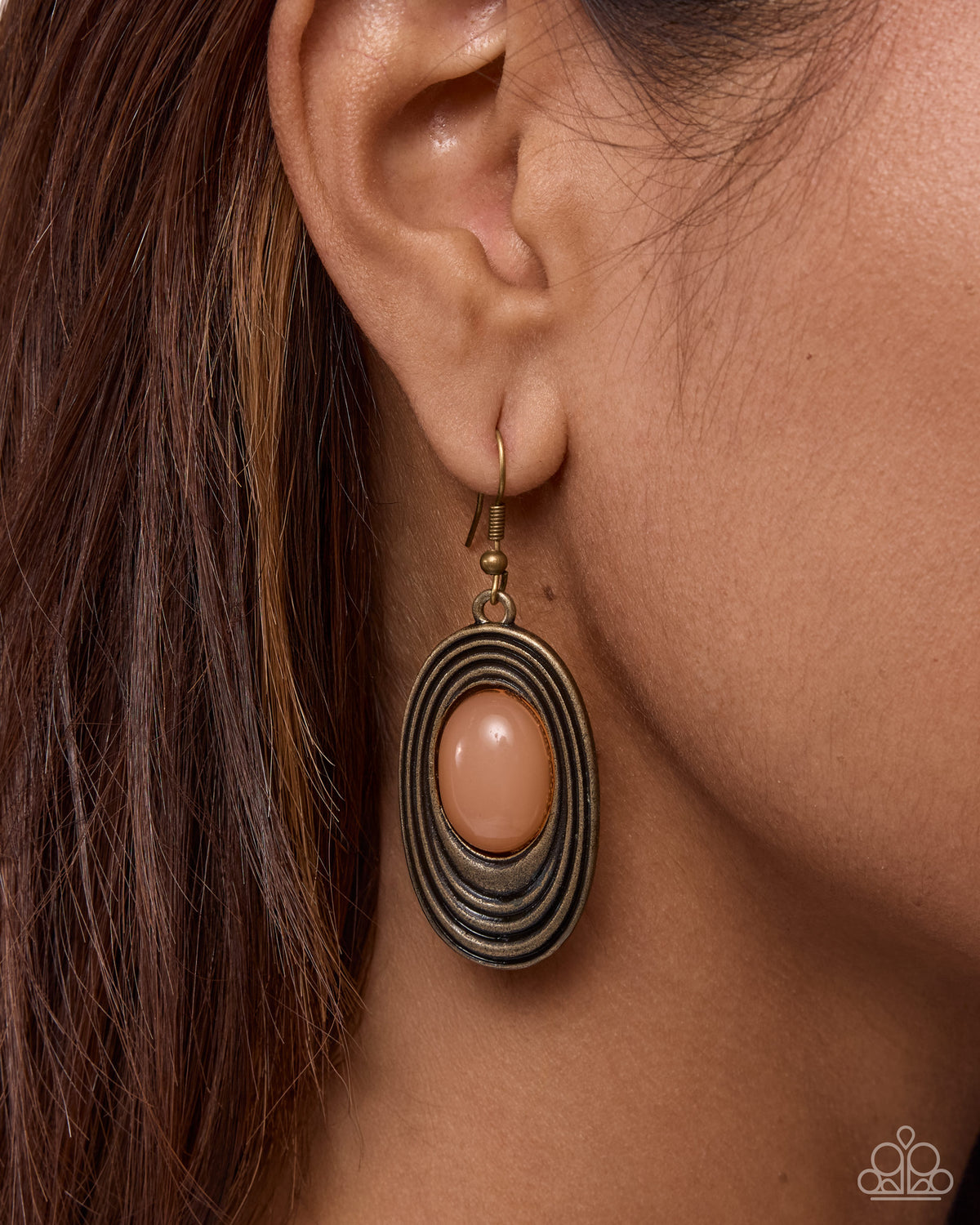 Rippling Range - Brass - Paparazzi Earrings