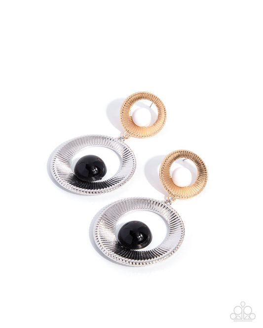 Retrospective Reaction - Multi - Paparazzi Post Earrings
