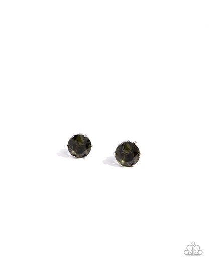 Birthstone Beauty - Green Necklace and Breathtaking Birthstone Green Stud Earrings (August)